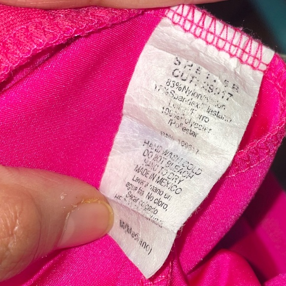 Shinestar Midi Dress Pink Spaghetti Straps V-Neck Medium Bodycon Summer Back Out - Picture 15 of 15